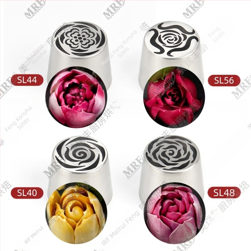 Túlméretezett új orosz szegélyű szájöltöny vattacukor virágos krémes szájcsokor nagy rózsa cukorka