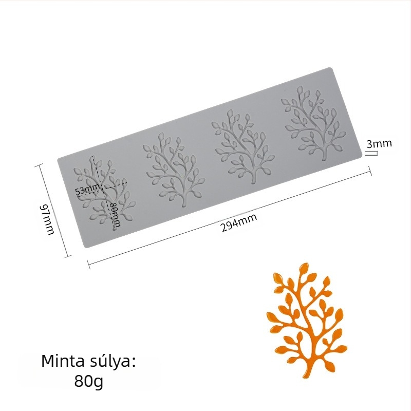 Sanxin korall levelek ágak flip cukor csipke párna szilikon diy csokoládé tányér dekoratív szilikon torta forma