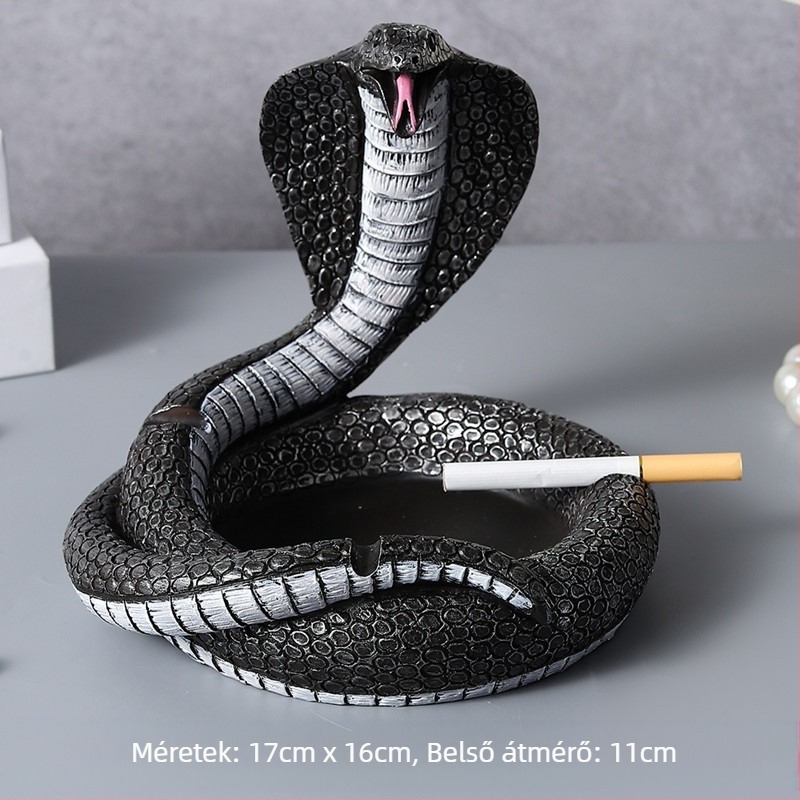 Nagy Cobra hamutartó, értékes otthoni nappali dohányzóasztal, hálószoba kreatív, stílusos, akadálymentesített luxusdekoráció