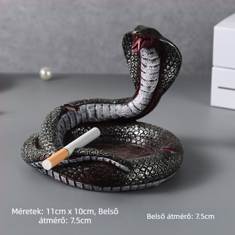 Nagy Cobra hamutartó, értékes otthoni nappali dohányzóasztal, hálószoba kreatív, stílusos, akadálymentesített luxusdekoráció
