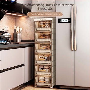 Határokon átnyúló réstároló szekrény Fürdőszoba Fürdőszobai réstároló fiókos szekrény Konyhai hűtőszekrény Ultra keskeny tárolópolc