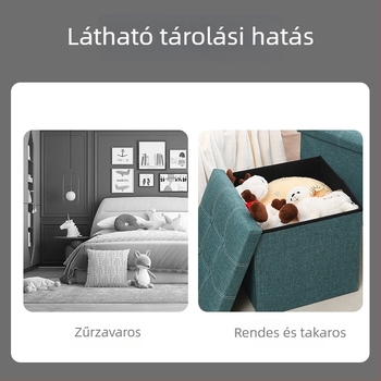 Textil tárolószék, tárolószék, többfunkciós ülőhely, cipőpelenkázó szék, kis kanapészék, összecsukható tárolódoboz, háztartási tárolódoboz