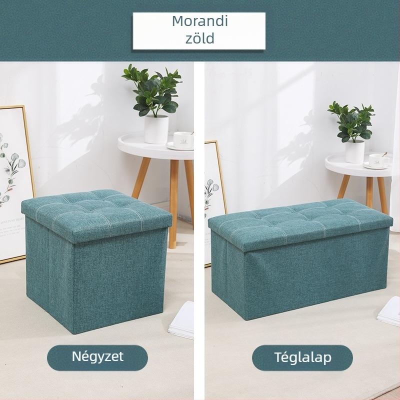 Textil tárolószék, tárolószék, többfunkciós ülőhely, cipőpelenkázó szék, kis kanapészék, összecsukható tárolódoboz, háztartási tárolódoboz