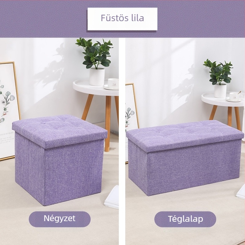 Textil tárolószék, tárolószék, többfunkciós ülőhely, cipőpelenkázó szék, kis kanapészék, összecsukható tárolódoboz, háztartási tárolódoboz