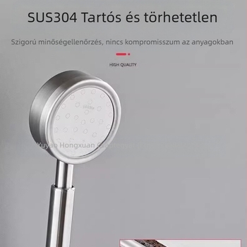 Rozsdamentes acél nyomás alatti zuhanyfej, forrázás- és esésálló, kézi állítható fúvóka, nagy vízkimenet, szögletes tetejű zuhanyfej szett