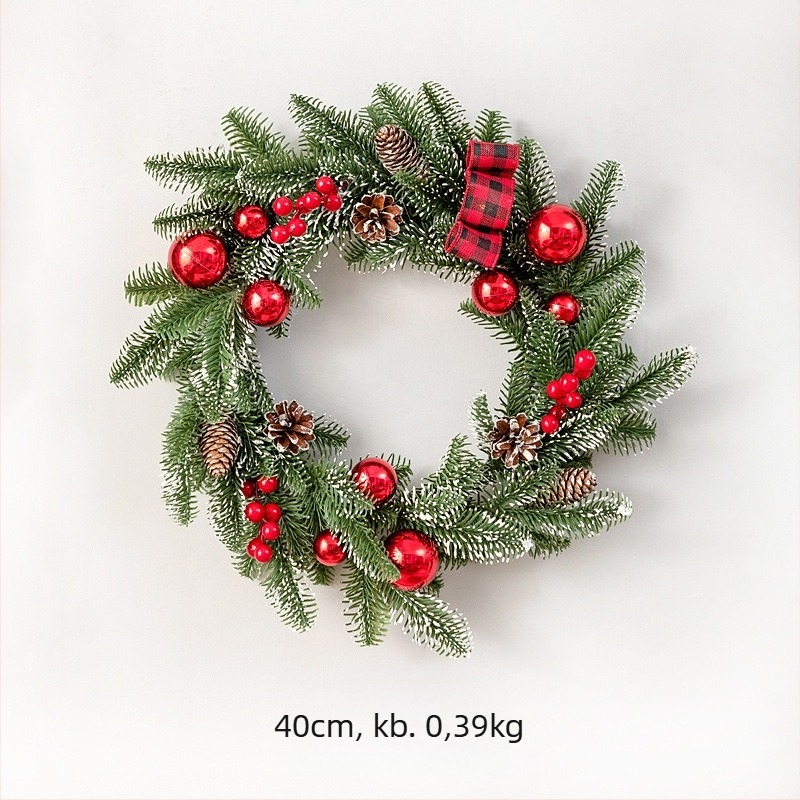 Határokon átnyúló karácsonyi dekoráció karácsonyi gömb masni hotel kirakat elrendezés PE rattan öltöny karácsonyi koszorú