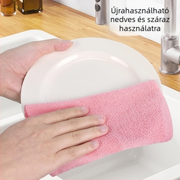 Mosogatórongy, szöszmentes és olajmentes, eldobható, tekercses mosogatórongy, mikroszálas konyhai mosogatórongy