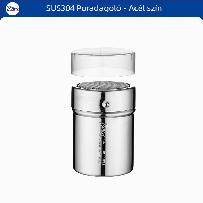 Bincoo kávépor szórófej Matcha por kakaópor cukorpor szűrőpatron 304 por szórófej művirág húzóforma