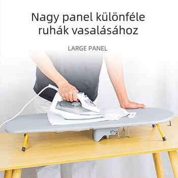 Határokon átnyúló asztali vasalódeszka, összecsukható vasalódeszka, megerősített vasalóasztal, vasalási ruhák, tárolóállvány háztartási vasalódeszkával
