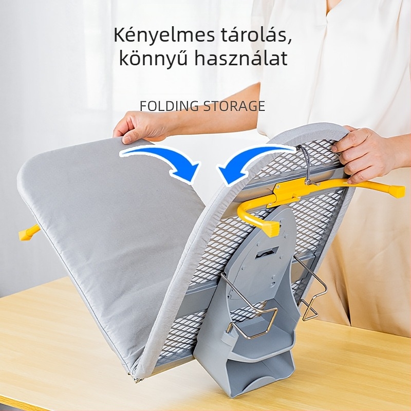 Határokon átnyúló asztali vasalódeszka, összecsukható vasalódeszka, megerősített vasalóasztal, vasalási ruhák, tárolóállvány háztartási vasalódeszkával