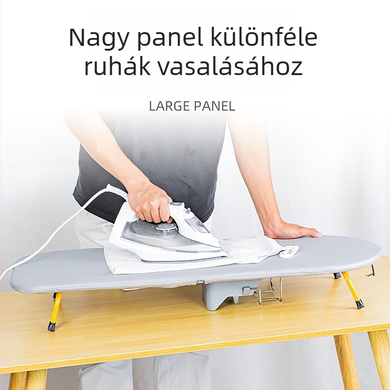 Határokon átnyúló asztali vasalódeszka, összecsukható vasalódeszka, megerősített vasalóasztal, vasalási ruhák, tárolóállvány háztartási vasalódeszkával
