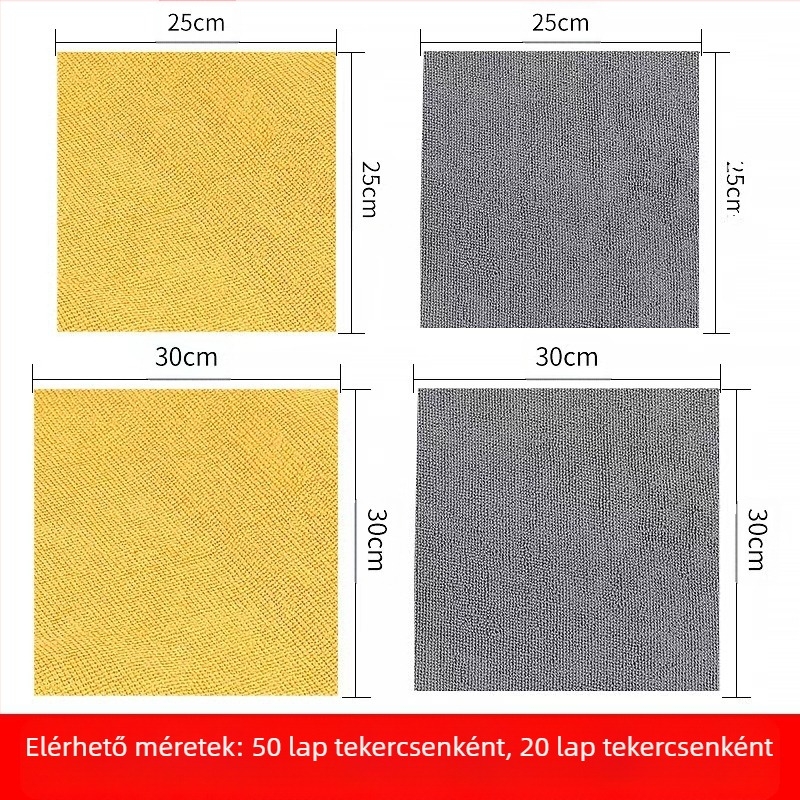 Kézzel tépett rongy Nedves és száraz, kettős felhasználású tépett rongy Konyhai eldobható lusta rongy Vastagított mosható mosogatórongy