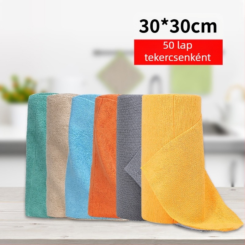 Kézzel tépett rongy Nedves és száraz, kettős felhasználású tépett rongy Konyhai eldobható lusta rongy Vastagított mosható mosogatórongy