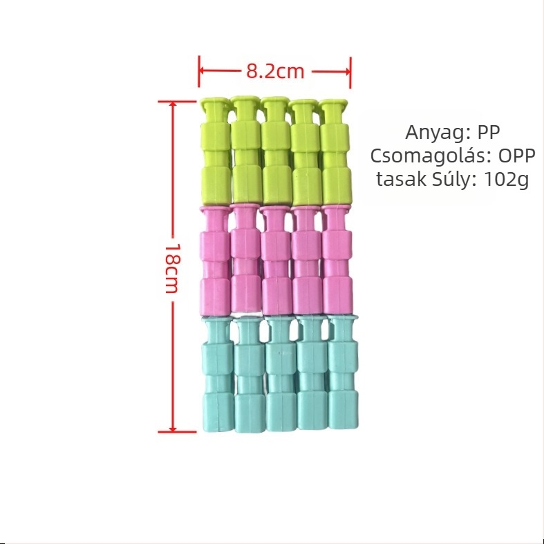 Snack nedvességálló klip kenyérzacskó tartósító klip műanyag zacskó tömítő klip tejpor zacskó tömítő prés klip tömítő eszköz