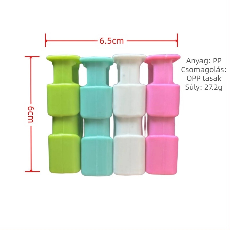 Snack nedvességálló klip kenyérzacskó tartósító klip műanyag zacskó tömítő klip tejpor zacskó tömítő prés klip tömítő eszköz