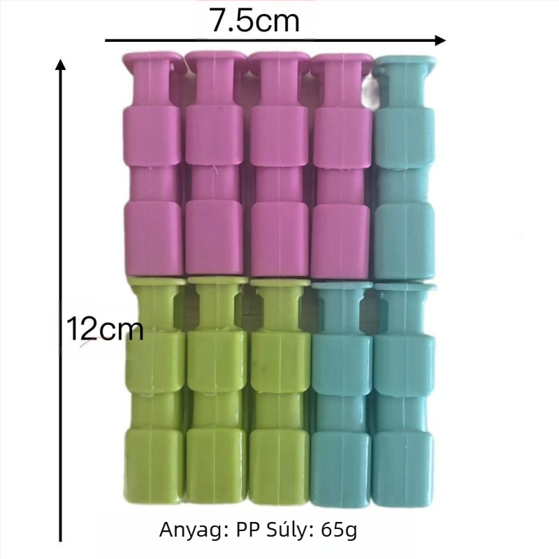 Snack nedvességálló klip kenyérzacskó tartósító klip műanyag zacskó tömítő klip tejpor zacskó tömítő prés klip tömítő eszköz