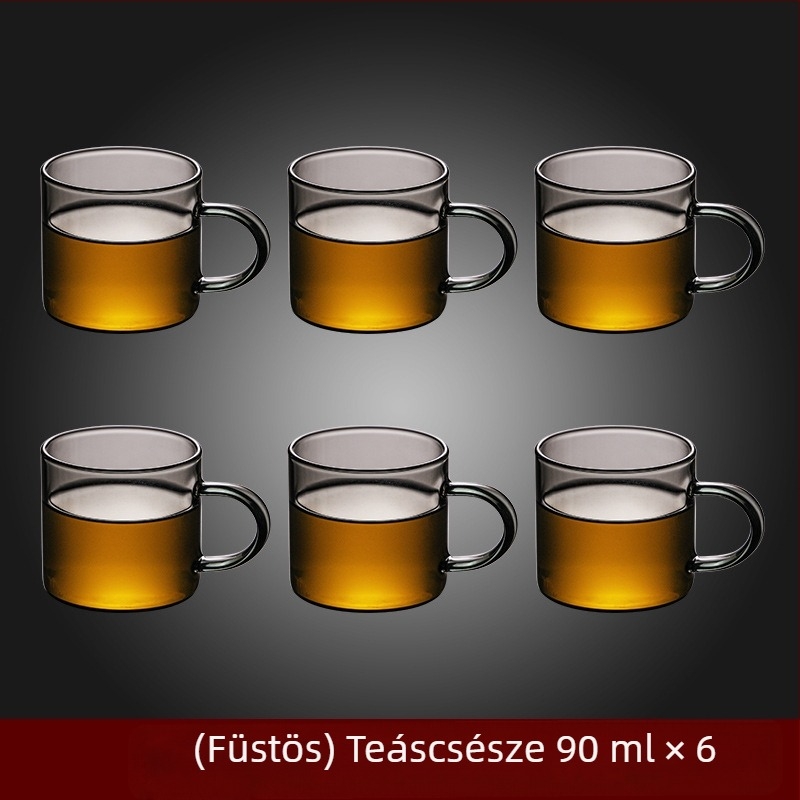 Boroszilikát üvegből készült piaoyi csésze magas hőmérsékletnek ellenálló teáskanna teaszétválasztás fa fogantyú virág teáskanna háztartási teafőző teáskészlet