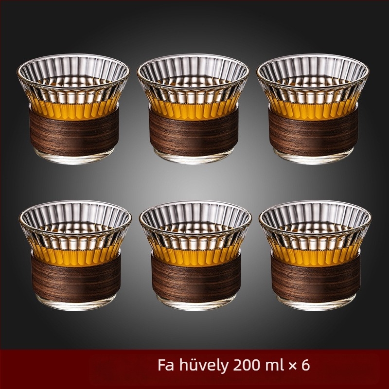 Boroszilikát üvegből készült piaoyi csésze magas hőmérsékletnek ellenálló teáskanna teaszétválasztás fa fogantyú virág teáskanna háztartási teafőző teáskészlet