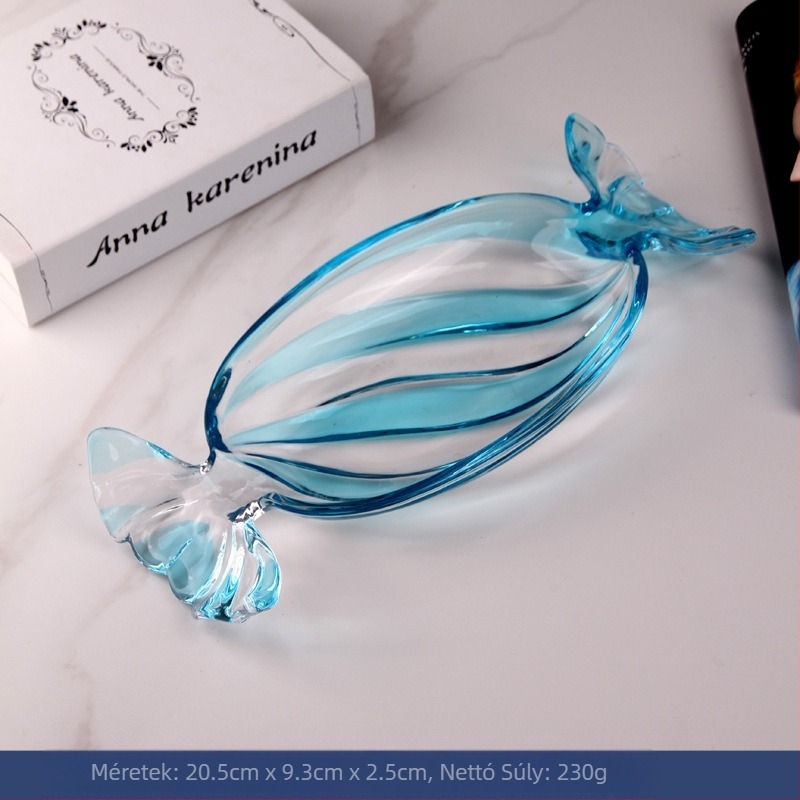 Színes üveg gyümölcstányér kreatív cukorka alakú diszpenziós tányér cukorka tányér háztartási nappali aszalt gyümölcs tányér étel tányér gyümölcstányér