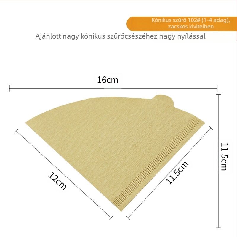 Kávészűrő papír, legyező alakú csepegtető típusú, kézzel főzött kávé, akasztható fülszűrő papír, szűrőpohár, eldobható kávészűrő papír, V60 szűrőpapír