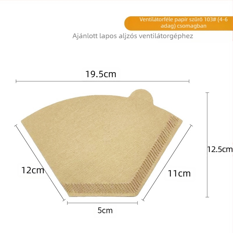 Kávészűrő papír, legyező alakú csepegtető típusú, kézzel főzött kávé, akasztható fülszűrő papír, szűrőpohár, eldobható kávészűrő papír, V60 szűrőpapír