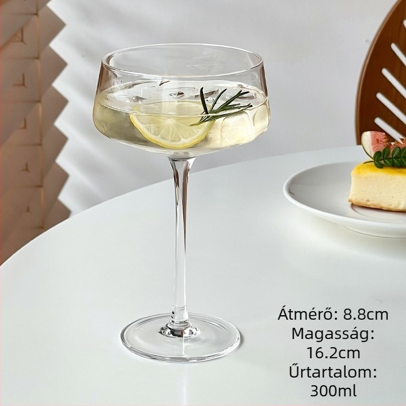 Ins Style Retro üvegpohár Bár koktélpohár Martini pohár Gyümölcsboros pohár Különleges pohár Borospohár