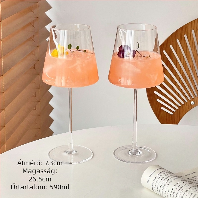 Ins Style Retro üvegpohár Bár koktélpohár Martini pohár Gyümölcsboros pohár Különleges pohár Borospohár