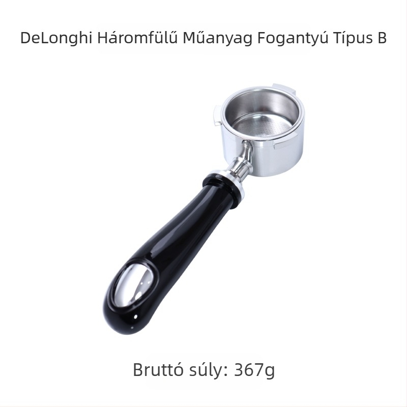Olasz kávéfőző fogantyú kávé tömörfa fogantyú rozsdamentes acél háromfülű kávé fogantyú Delong fenék nélküli fogantyú 51mm
