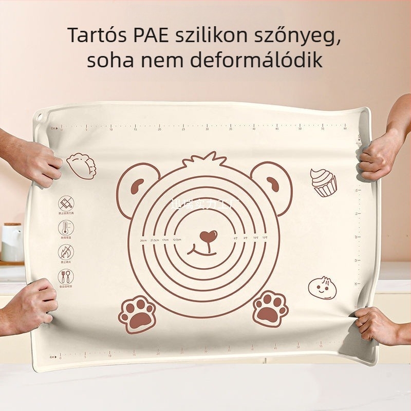 Élelmiszeripari minőségű szilikon szőnyeg panel vastagított dagasztószőnyeg nagy tészta szőnyeg vágódeszka nagykereskedelmi csúszásmentes sütő gördülő szőnyeg