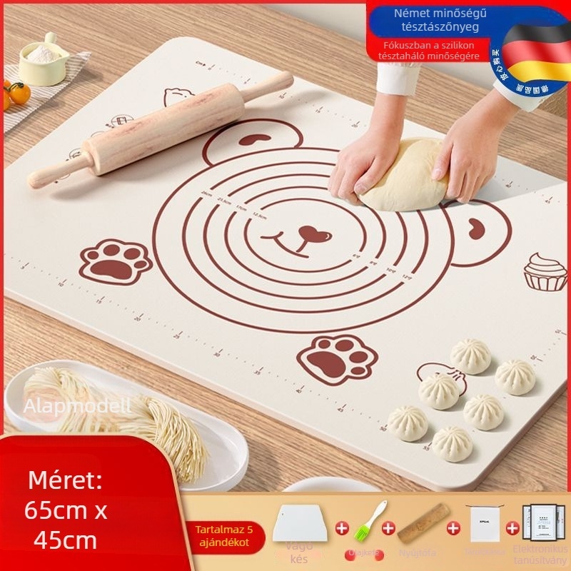 Élelmiszeripari minőségű szilikon szőnyeg panel vastagított dagasztószőnyeg nagy tészta szőnyeg vágódeszka nagykereskedelmi csúszásmentes sütő gördülő szőnyeg