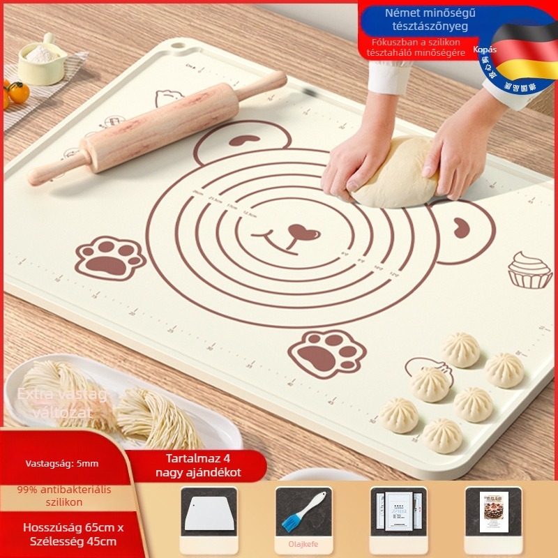 Élelmiszeripari minőségű szilikon szőnyeg panel vastagított dagasztószőnyeg nagy tészta szőnyeg vágódeszka nagykereskedelmi csúszásmentes sütő gördülő szőnyeg