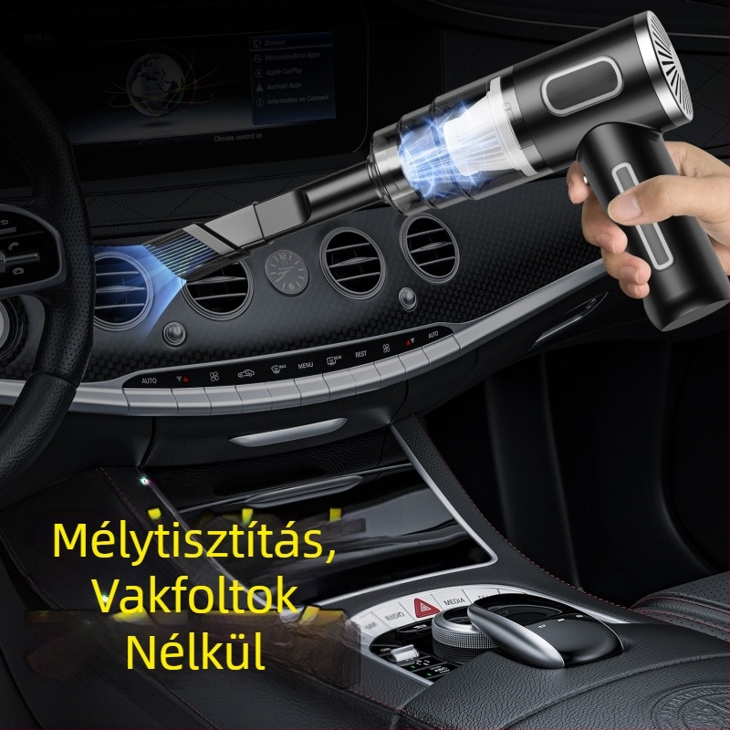 Hordozható vezeték nélküli kézi porszívó autóba, háztartási, nagy szívóerejű, újratölthető autóba, kis mini porszívó, határokon átnyúló