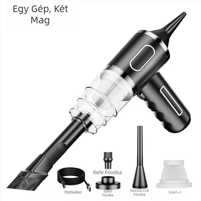 Hordozható vezeték nélküli kézi porszívó autóba, háztartási, nagy szívóerejű, újratölthető autóba, kis mini porszívó, határokon átnyúló