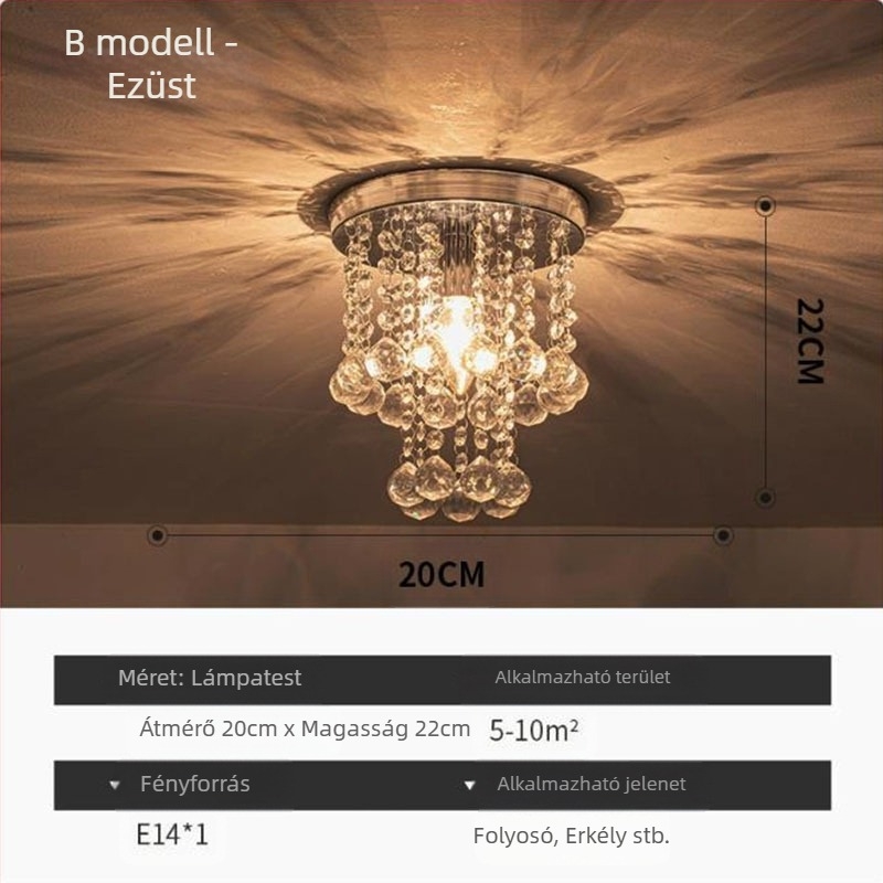 Exportellátás Zhongshan lámpák kristály klasszikus étterem meleg hálószoba veranda folyosó nagykereskedelmi led mennyezeti lámpa