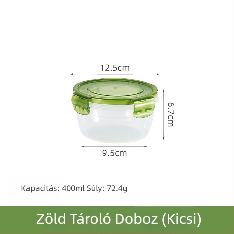 Határokon átnyúló, vastagított műanyag készlet, élelmiszeripari minőségű, nagy kapacitású, lezárt doboz, konyhai, mikrohullámú sütőben használható, kerek, zöldségtároló