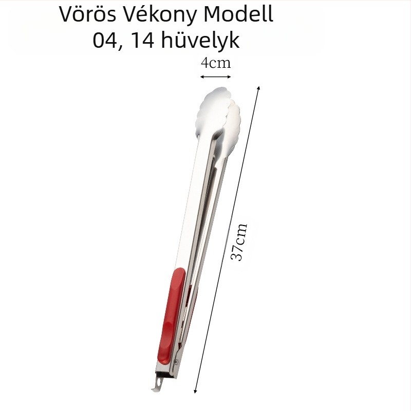 Rozsdamentes acél grillcsipesz konyhai háztartási fogantyúgátló meleg ételcsipesz szilvavirágos csipesz zárral 16 hüvelykes ételcsipesz