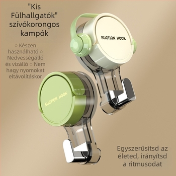 Tapadókorongos kampó, perforálatlan fürdőszobaajtó hátsó részéhez, varratmentes porszívókampó, erős teherbírású törölközőragasztó akasztó konyhába