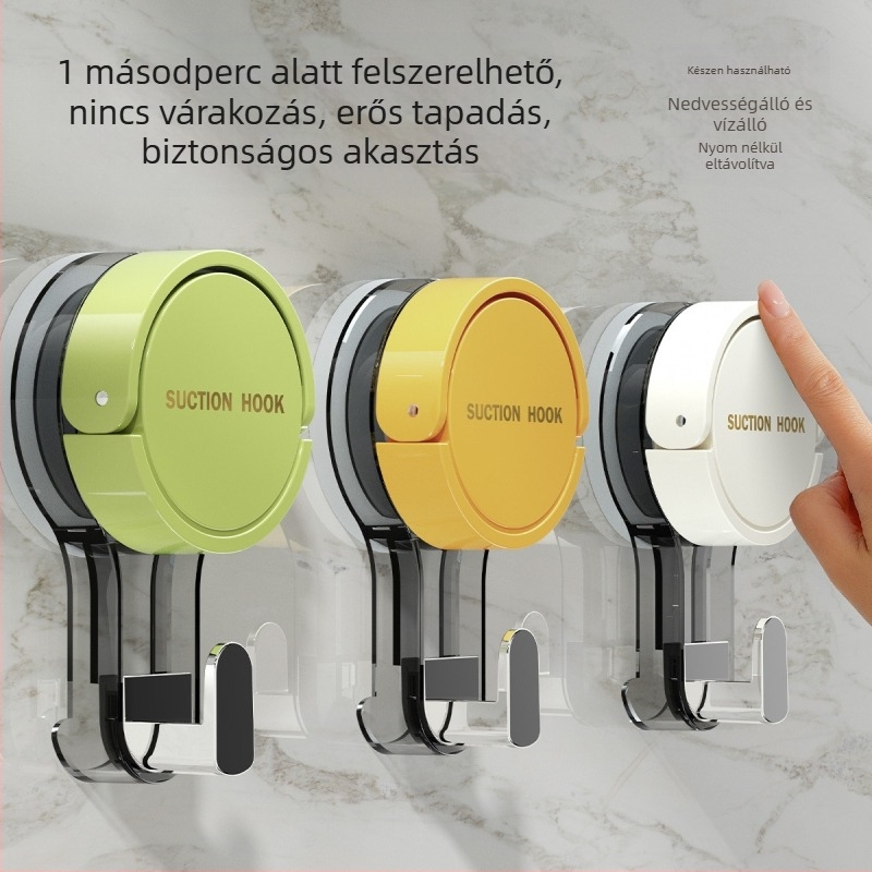 Tapadókorongos kampó, perforálatlan fürdőszobaajtó hátsó részéhez, varratmentes porszívókampó, erős teherbírású törölközőragasztó akasztó konyhába