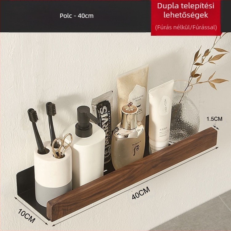 Krémszínű rönk WC-tároló állvány, szélesített, ütésmentes WC-hez, fürdőszobai WC-mosdó tároló állvány