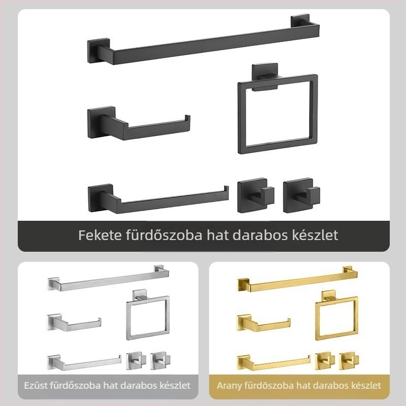 ♡Keresztmetszetű, négyzet alakú csőből készült törölközőtartó, rozsdamentes acél törölközőtartó, törölközőgyűrű, fürdőszobai kabátakasztó, papírzsebkendőtartó, fürdőszobai akasztó