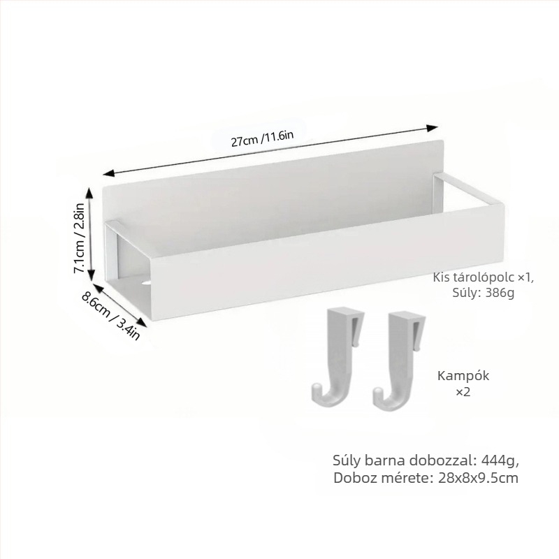 Határokon átnyúló hűtőszekrény oldalra akasztható mágneses abszorpciós tárolódoboz konyhai tároló befejező tárolólyuk tábla mágneses fali akasztó állvány