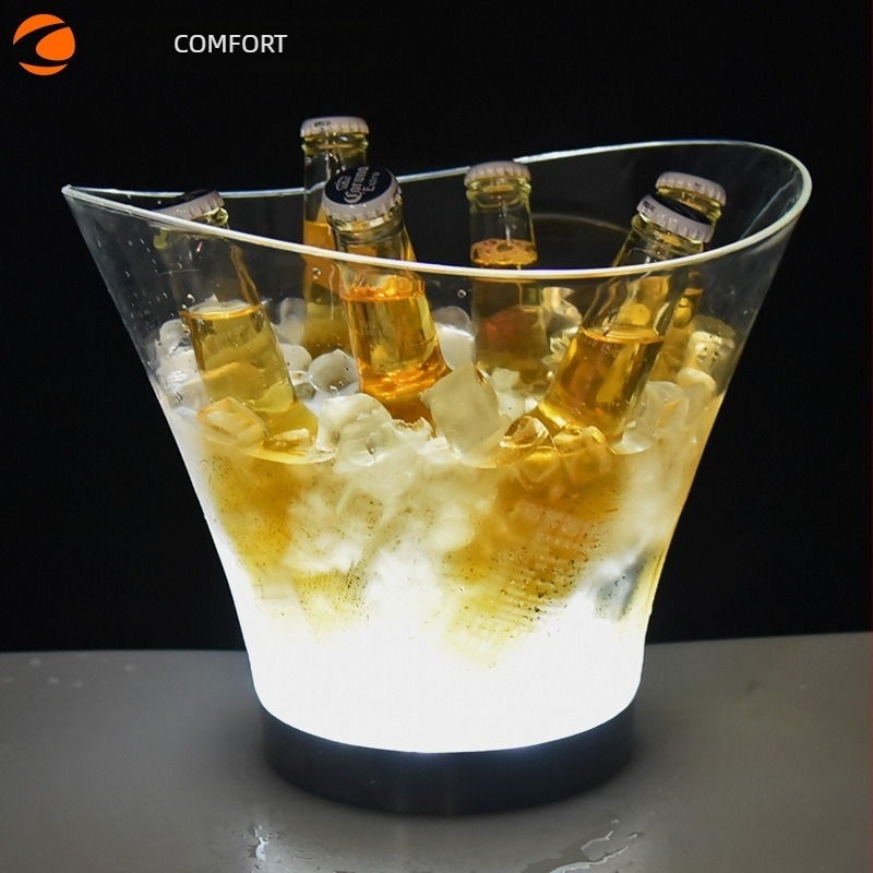 Új jégvödör led jégvödör, csúcskategóriás pezsgővödör boroskészlet, parti bortartó, különféle világítás, opcionális, közvetlen gyári értékesítés