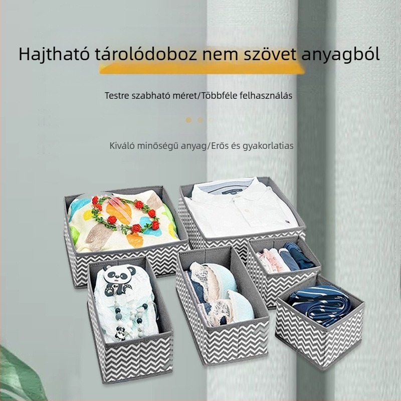 Összecsukható fehérnemű tárolódoboz zokni tárolódoboz vegyes tárolódoboz asztali szervező