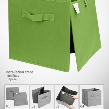 Szövet ruhatároló doboz Összecsukható négyzet alakú háztartási ruhatároló Nem szőtt tárolódoboz ruhásszekrény nagykereskedelméhez