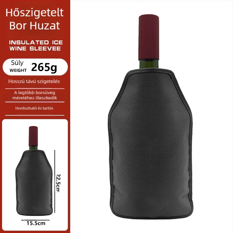 Gél hűtő jégzsák, jégbor hüvely, jégzsák, vörösbor zsák, borszigetelő borzsák, meleg és hideg kettős felhasználású szigetelés és hűtőtárolás
