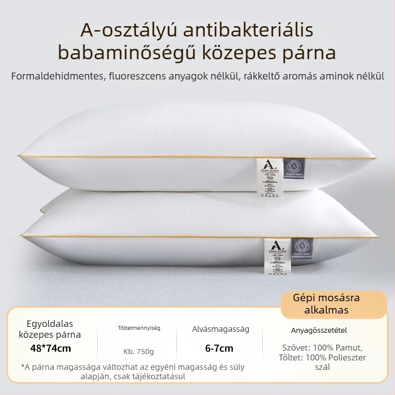 [Vásároljon egyet, kapjon egyet ingyen] Ötcsillagos szállodai párna mag pár Mosható, egyszemélyes felnőtt nyakvédő toll bársony párna mag