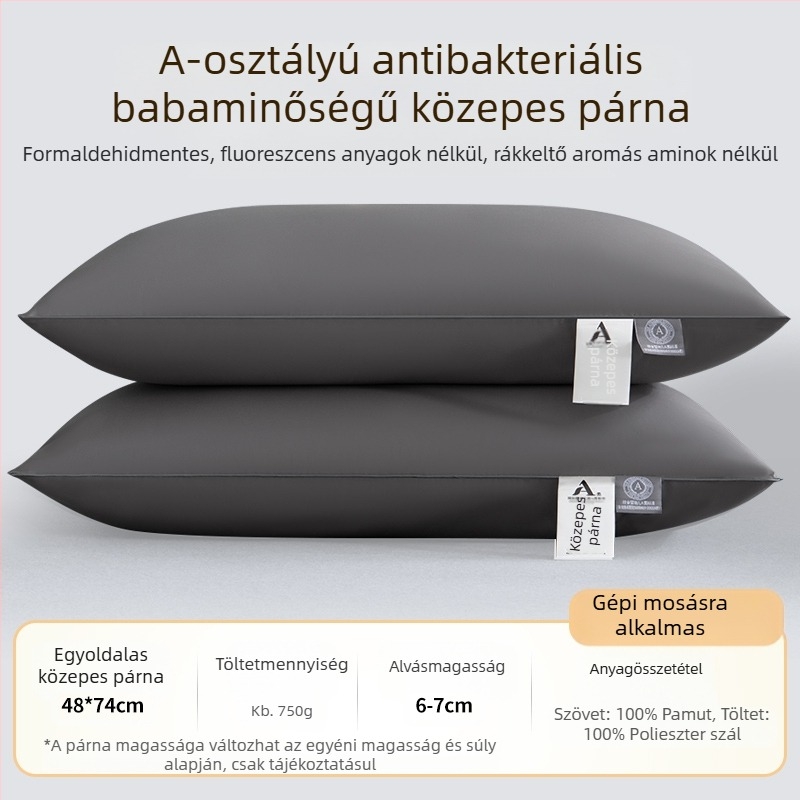 [Vásároljon egyet, kapjon egyet ingyen] Ötcsillagos szállodai párna mag pár Mosható, egyszemélyes felnőtt nyakvédő toll bársony párna mag