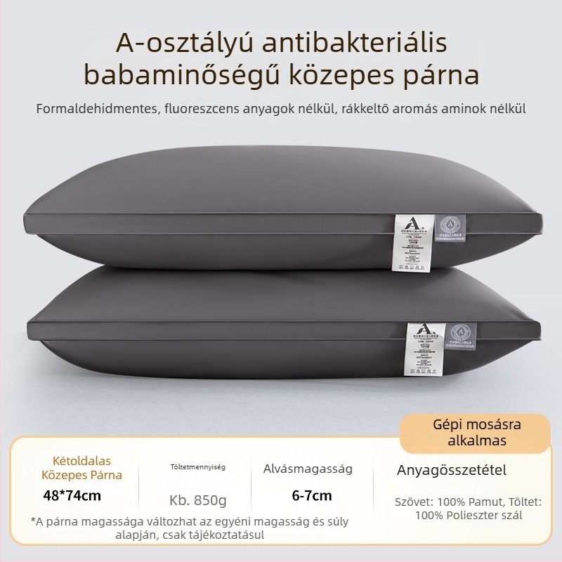 [Vásároljon egyet, kapjon egyet ingyen] Ötcsillagos szállodai párna mag pár Mosható, egyszemélyes felnőtt nyakvédő toll bársony párna mag