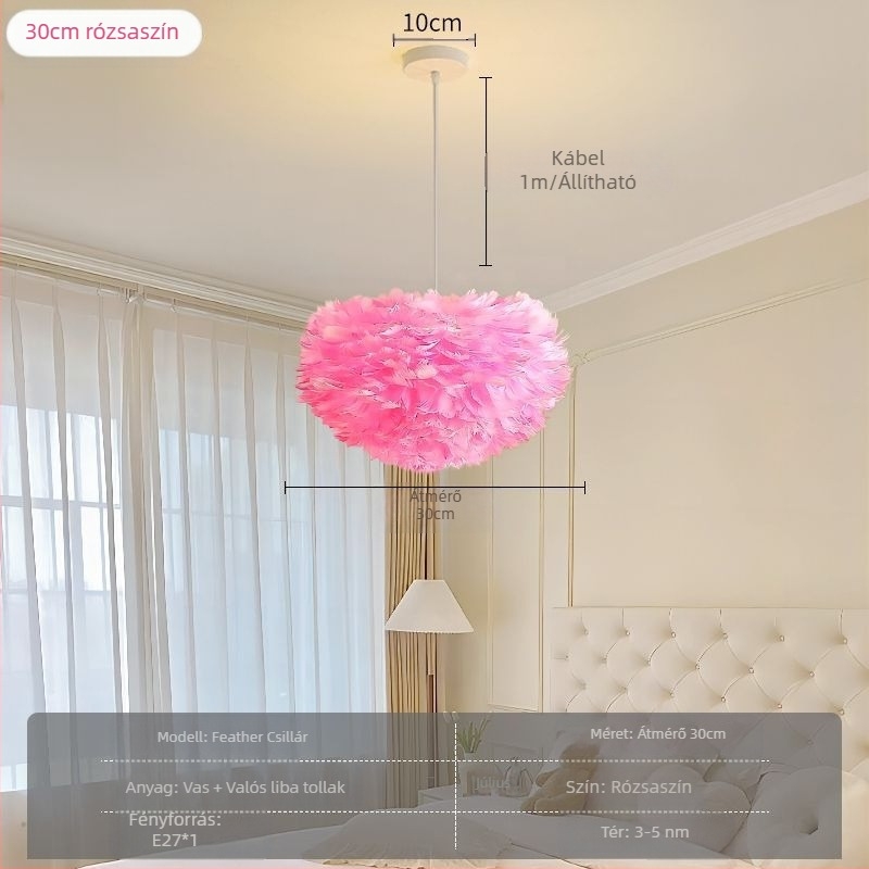 Északi modern minimalista személyre szabott kreatív stílusos étkező hálószoba toll csillár tolllámpa stílusos csillár