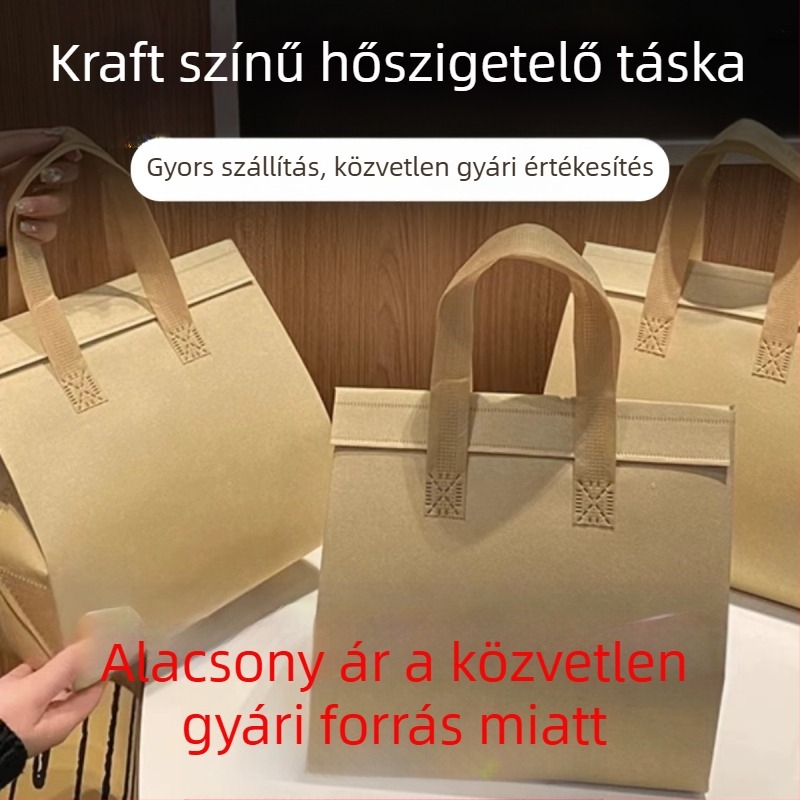 Nem szőtt táska, egyedi eldobható elviteles szigetelő táska, egyedi vendéglátóipari tejes tea csomagolás, alumínium fólia, önzáró kézitáska